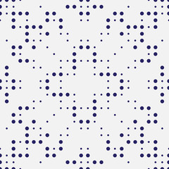 Vector seamless pattern. Abstract geometric tile background made with dots.