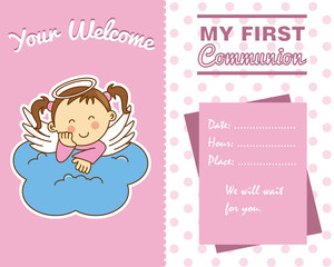 communion girl. space for text