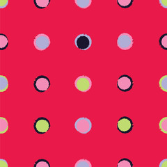 Seamless decorative vector background with circles. Print. Cloth design, wallpaper.