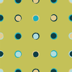 Seamless decorative vector background with circles. Print. Cloth design, wallpaper.