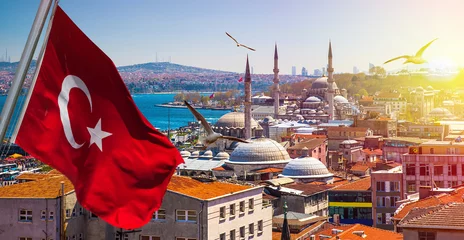 Papier Peint photo Lavable la Turquie Istanbul la capitale de la Turquie, ville touristique de l& 39 Est.