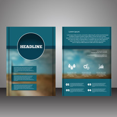 Business brochure flyer design layout template in A4 size with b