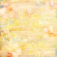 Watercolor background abstract  whith flower