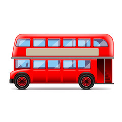 Obraz na płótnie Canvas London bus isolated on white vector