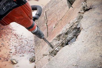 Jackhammer concrete © VanderWolf Images