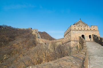 Fototapeta premium Great Wall Tower at Mutianyu, near Beijing, China