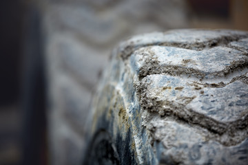 Dirty truck tire