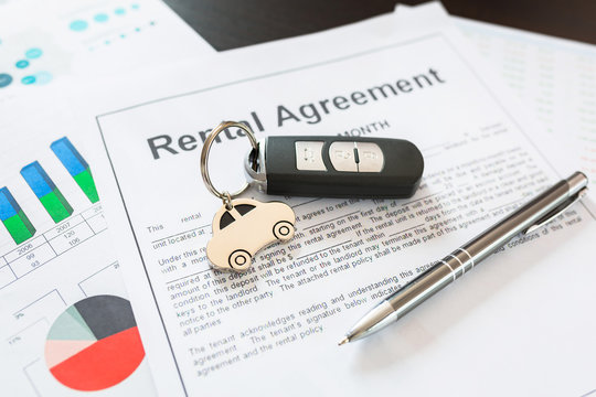 Signing Car Rental Agreement Contract