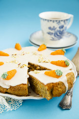 Carrot cake with glaze