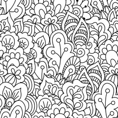 Seamless black and white pattern. 