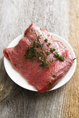 Beef with herbs