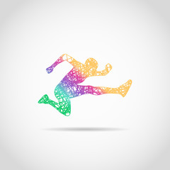 jump athlete logo in rainbow colors