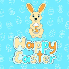 Happy Easter greeting card.