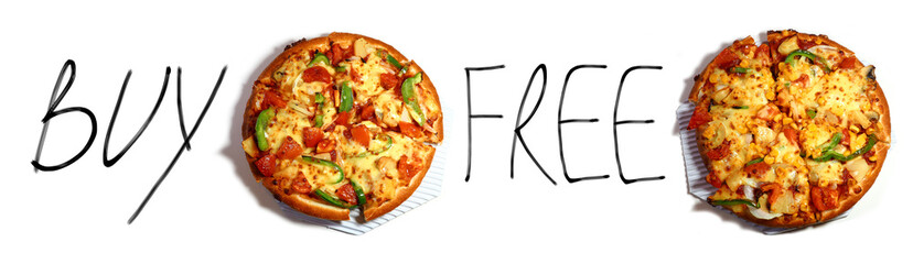 Pizza buy one get one free