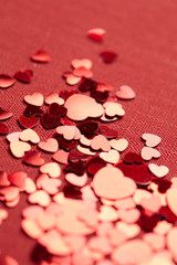 heart confetti background