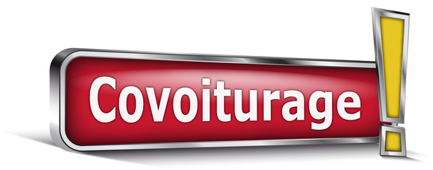 Covoiturage sur panneau rouge