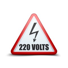 220 Volts hazard sign