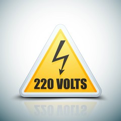 220 Volts hazard sign