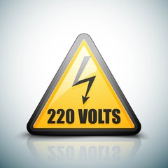 220 Volts hazard sign