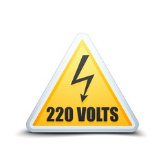 220 Volts hazard sign