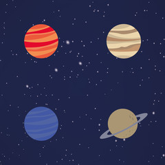 Abstract Cartoon planets