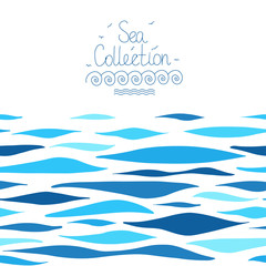  Seamless horizontal sea background