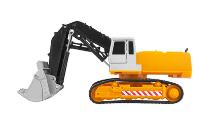 Bulldozer isolated on white