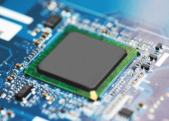 Obraz premium Electronic circuit board with processor