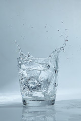 ice cubes in the water