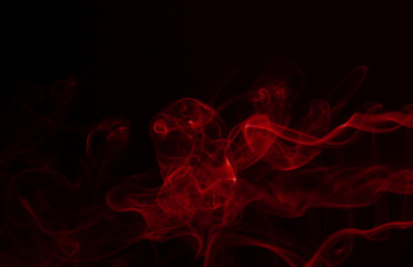 red smoke on isolated