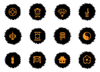 Chinese New Year label icons for web
