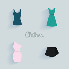 Abstract clothes objects