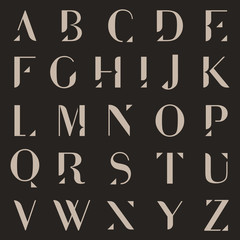 Vector Minimalist Alphabet Set