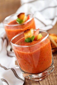 Cold tomato soup.