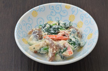 ホウレン草の白和え