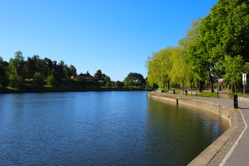 Fototapeta premium Embankment in Sodertalje, Sweden