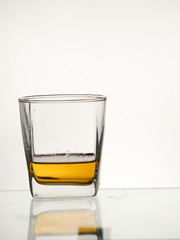whisky in glass