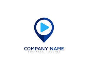 Video Pin Logo Design Template