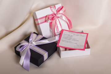 white and black gifts