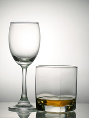 wine and whisky glass