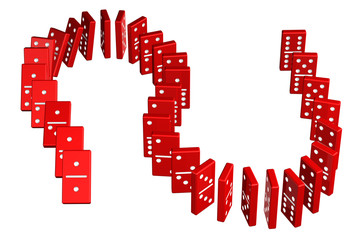 Concept : domino effect - obrazy, fototapety, plakaty