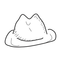 Simple doodle of a cowboy hat