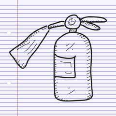 Simple doodle of a fire extinguisher