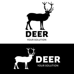 Vector logo deer. Brand logo in the form of a deer.