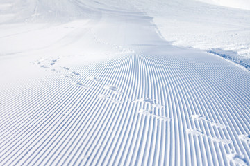 Foot prints in the snow