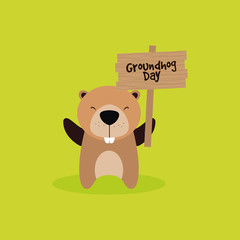 Fototapeta premium Groudhog day background
