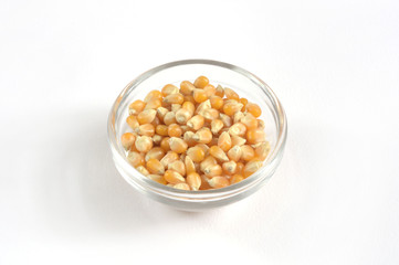 Ripe corn isolated on white background