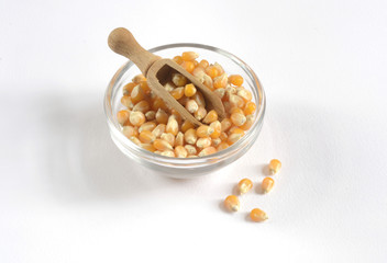 Ripe corn isolated on white background