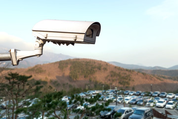 closed circuit camera at the parking lot.