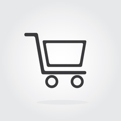 Shopping Cart icon. Vector illustration for online shopping & E-commerce.